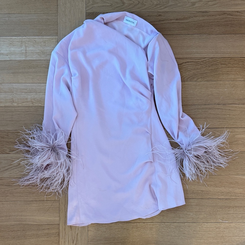 16 Arlington Dress with Feather Cuffs